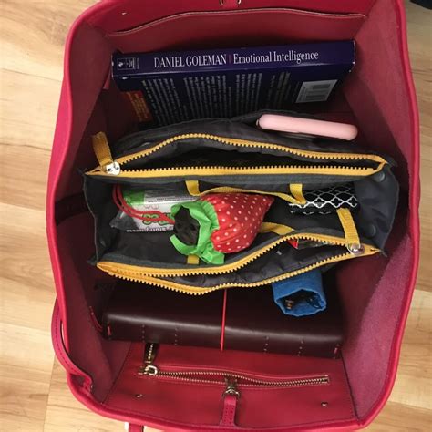 handbags with organizing inside.